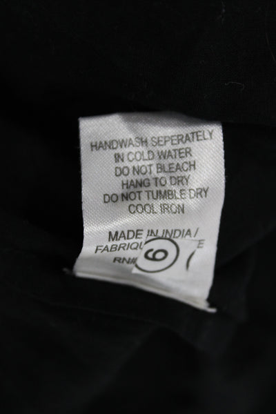 Love Shack Fancy Women Sundress Black One Shoulder Mid-Calf Cotton Size S