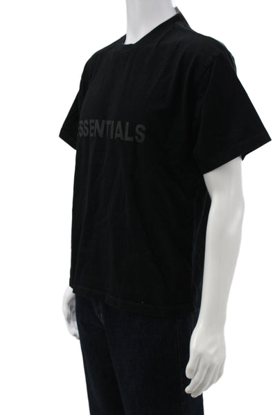 Essentials Mens Basic Black T-Shirt Size S