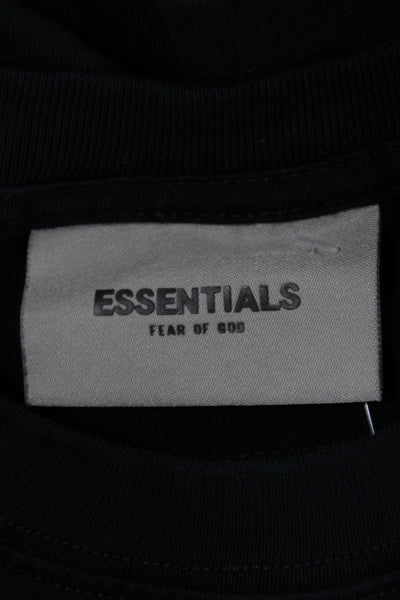 Essentials Mens Basic Black T-Shirt Size S