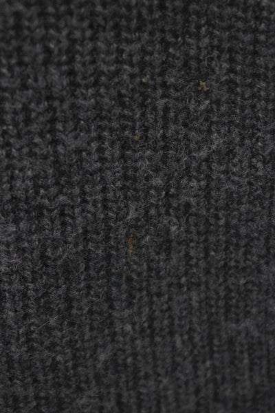 Faherty Mens Gray 70% Wool Mock Neck Cardigan Size M