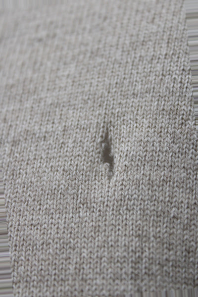 Peter Millar Mens Pullover 100% Merino Mock Neck Beige Long Sleeve Size L