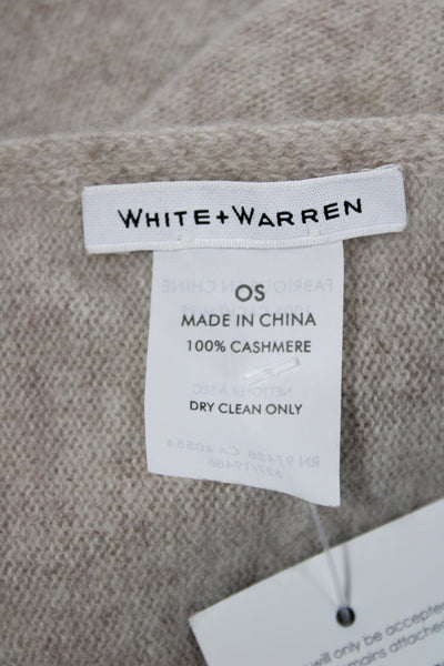 White + Warren Womens Cashmere Light Weight Scarf Beige Size One Size
