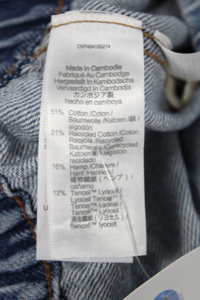 Madewell Womens Cropped High Rise Blue Jeans Size PM