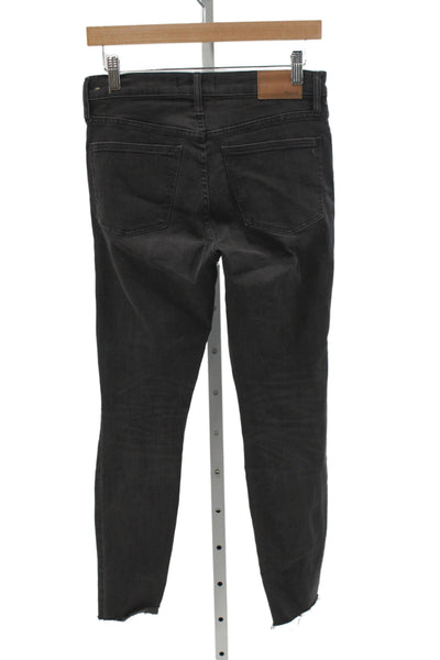 Madewell Women Skinny Black High Rise Jeans Button Fly 26 Inseam Size 28