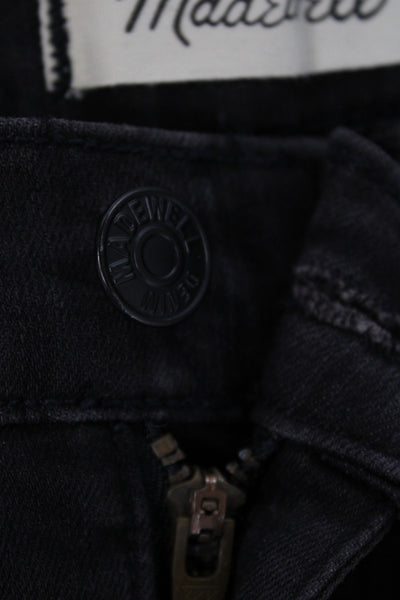 Madewell Women Skinny Black High Rise Jeans Button Fly 26 Inseam Size 28