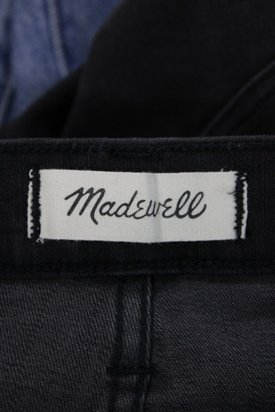 Madewell Women Skinny Black High Rise Jeans Button Fly 26 Inseam Size 28