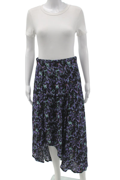 IRO Womens A-Line Long Black Viscose Geometric Skirt Size 38
