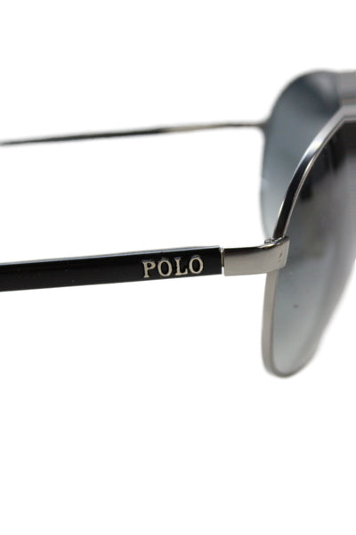 Polo Ralph Lauren Womens Metal Frame Aviator Sunglasses Black 135 mm