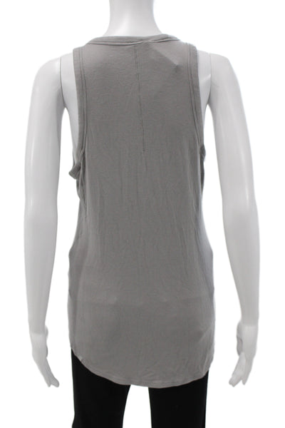 Lululemon Women Gray High Neck Sleeveless Tank Basic Size 12