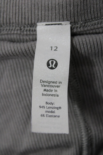 Lululemon Women Gray High Neck Sleeveless Tank Basic Size 12