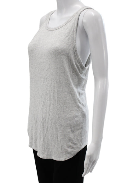 Lululemon Womens Ribbed Scoop Neck Sleeveless Basic Tank Gray Size 10