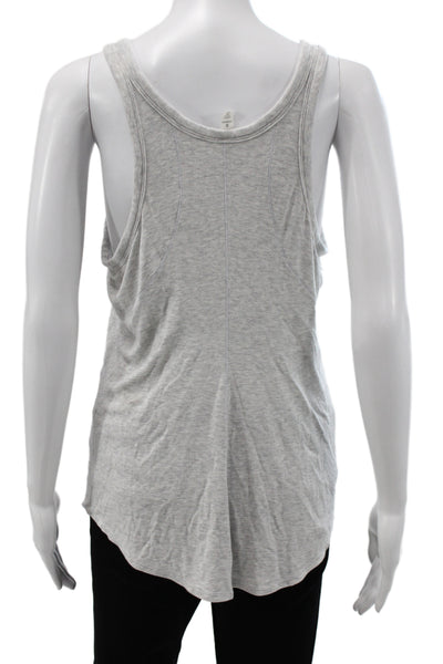 Lululemon Womens Ribbed Scoop Neck Sleeveless Basic Tank Gray Size 10