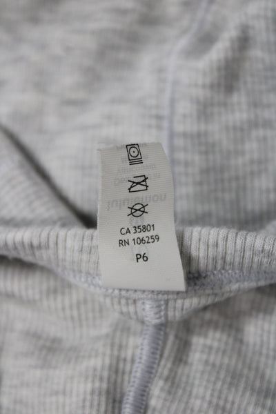 Lululemon Womens Ribbed Scoop Neck Sleeveless Basic Tank Gray Size 10