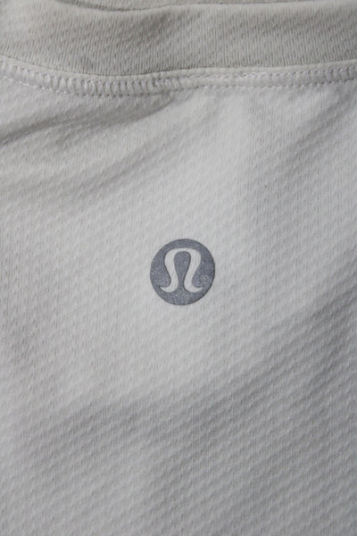 Lululemon Women Cropped Casual Long Sleeve White Crewneck Top Size 4