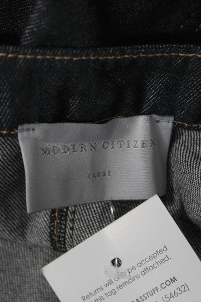 Modern Citizen Women Kimono Jacket Blue Cotton 3/4 Sleeve Size L