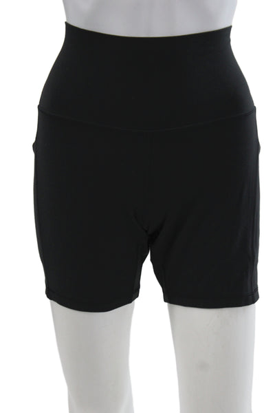 Lululemon Womens Athletic Shorts Black Nylon Athleisure Size 10
