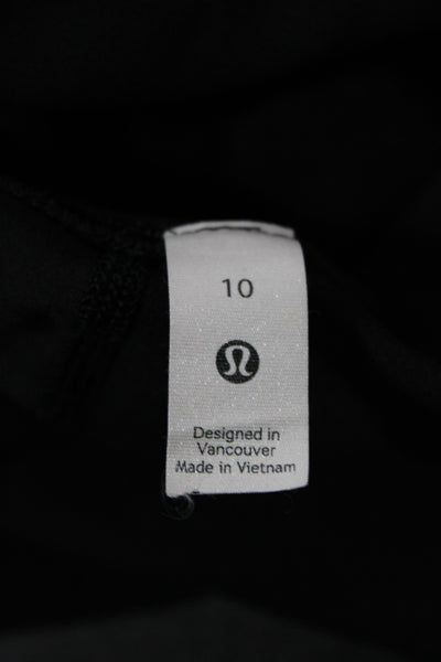 Lululemon Women Athletic Nylon Black Shorts Size 10