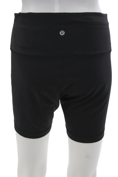 Lululemon Womens Athletic Black Nylon Solid Shorts Summer Size 10