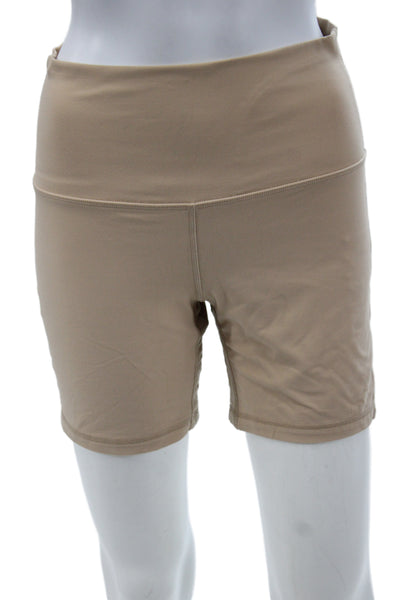 Lululemon Womens Athletic Shorts Beige Nylon Solid Summer Size 8