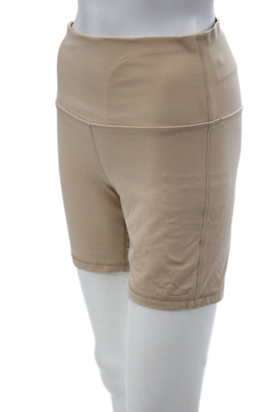 Lululemon Womens Athletic Shorts Beige Nylon Solid Summer Size 8