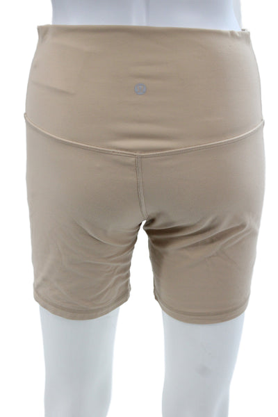 Lululemon Womens Athletic Shorts Beige Nylon Solid Summer Size 8
