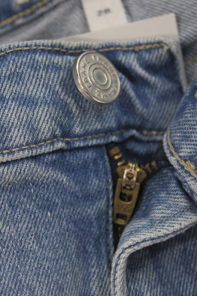 Frame Womens Cropped Blue Mid Rise Jeans Size 28
