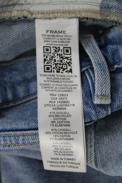 Frame Womens Cropped Blue Mid Rise Jeans Size 28