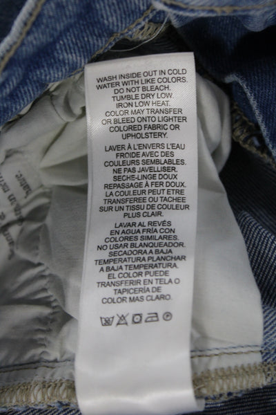 Frame Womens Cropped Blue Mid Rise Jeans Size 28