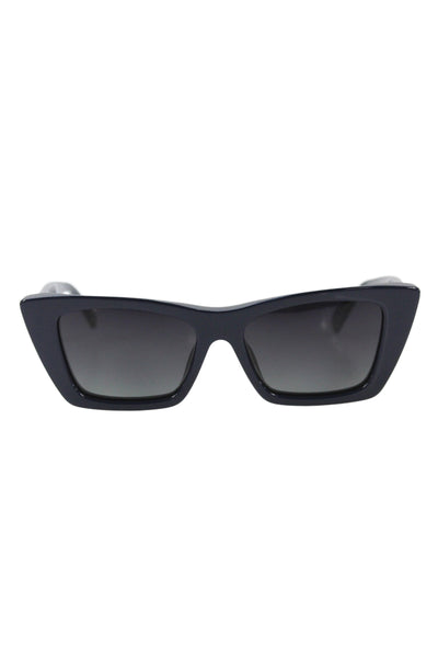 Anine Bing Womens Plastic Cat Eye Shape Levi Gold Tone Sunglasses Blue 165