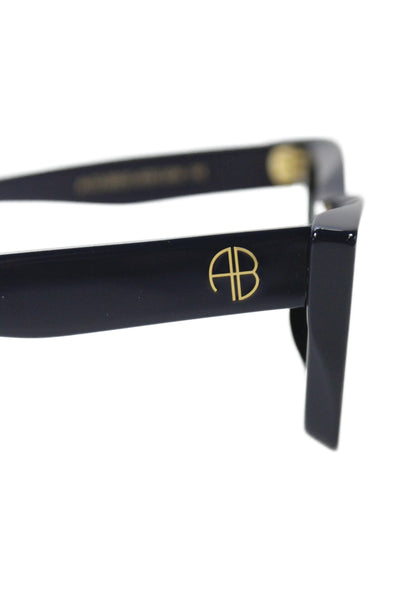 Anine Bing Womens Plastic Cat Eye Shape Levi Gold Tone Sunglasses Blue 165