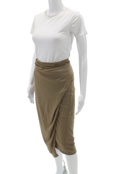 Wolford Women Wrap Skirt Long Brown Viscose Size S