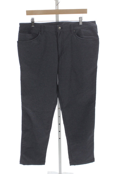 Lululemon Mens Gray Chino Pants Button Cotton Blend Size 36