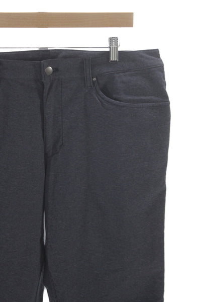 Lululemon Mens Gray Chino Pants Button Cotton Blend Size 36