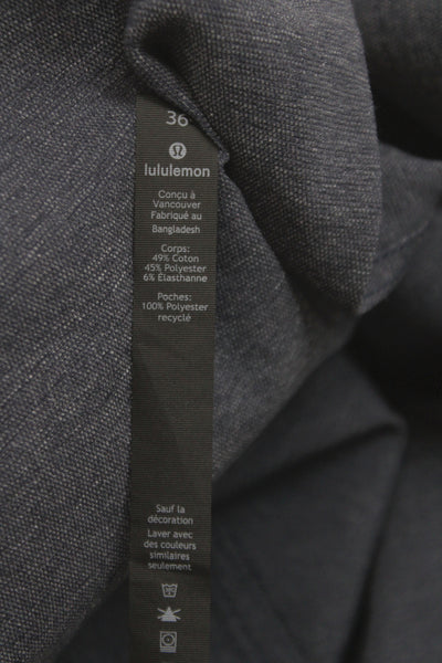 Lululemon Mens Gray Chino Pants Button Cotton Blend Size 36