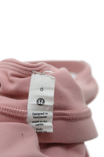 Lululemon Women Basic Scoop Neck Nylon Sleeveless Tank Pink Athleisure Size 0