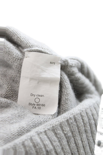 J Crew Women 100% Cashmere Turtleneck Pullover Gray Size S