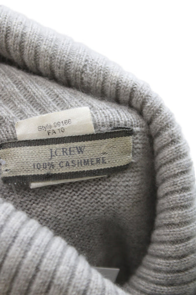 J Crew Women 100% Cashmere Turtleneck Pullover Gray Size S