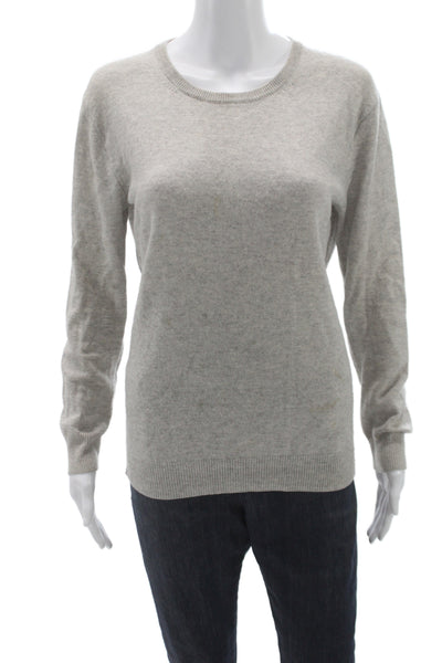 J Crew Womens Gray Cashmere Pullover Sweater Crewneck Long Sleeve Size XS
