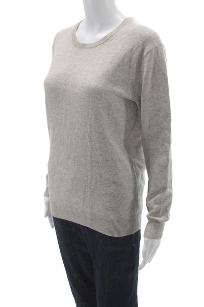 J Crew Womens Gray Cashmere Pullover Sweater Crewneck Long Sleeve Size XS