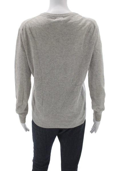 J Crew Womens Gray Cashmere Pullover Sweater Crewneck Long Sleeve Size XS