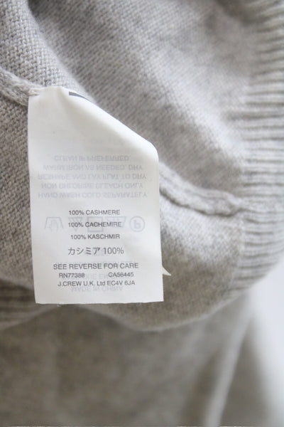 J Crew Womens Gray Cashmere Pullover Sweater Crewneck Long Sleeve Size XS