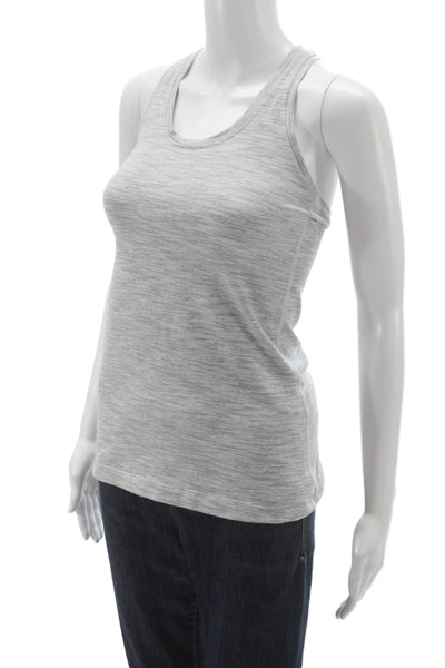 Lululemon Womens Basic Striped Scoop Neck Sleeveless Tank Gray Size 0