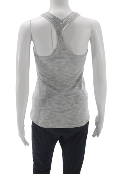 Lululemon Womens Basic Striped Scoop Neck Sleeveless Tank Gray Size 0