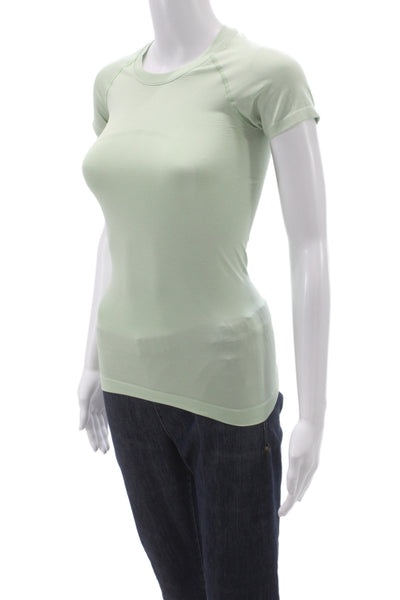 Lululemon Womens Green Basic Crew Neck Short Sleeve T-Shirt Size 0