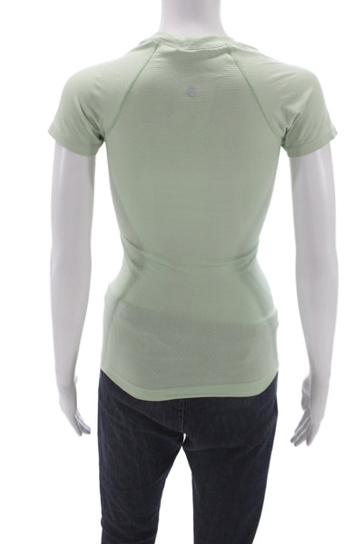 Lululemon Womens Green Basic Crew Neck Short Sleeve T-Shirt Size 0