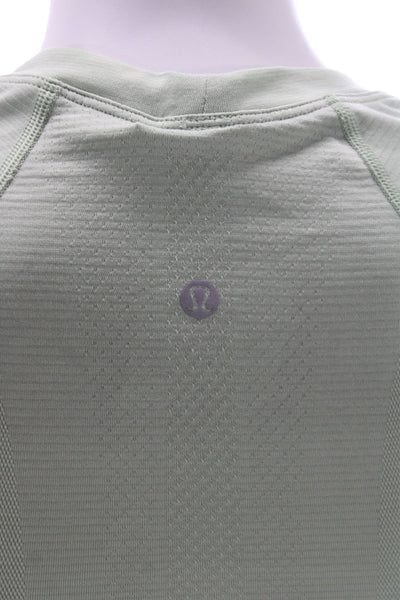 Lululemon Womens Green Basic Crew Neck Short Sleeve T-Shirt Size 0