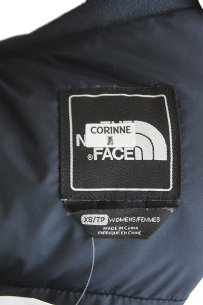 The North Face Womens Puffer Vest Blue Zip Polyester Size XS