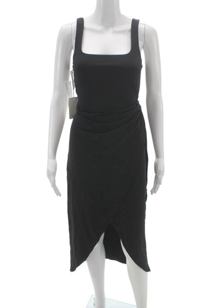 Wilfred Womens Tank Dress Black Square Neck Tie Mid Calf Size S