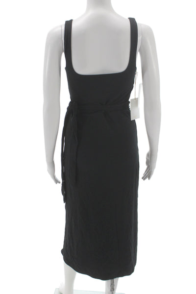 Wilfred Womens Tank Dress Black Square Neck Tie Mid Calf Size S