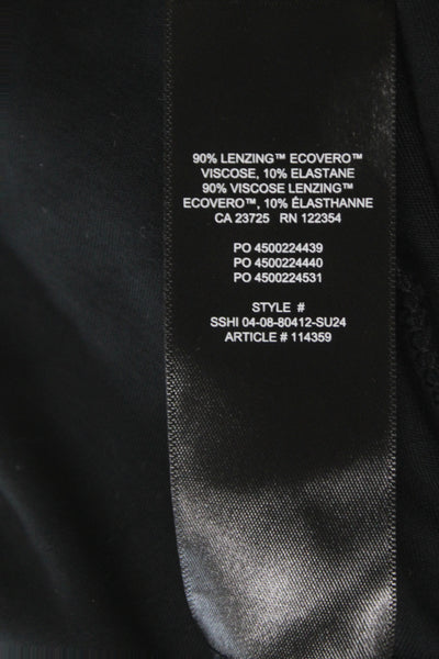 Wilfred Womens Tank Dress Black Square Neck Tie Mid Calf Size S